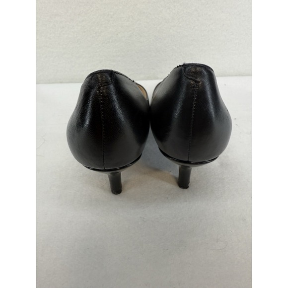 Nine West Women's Black Leather Nydia Stiletto Pump Heels Size 9 - Picture 6 of 9